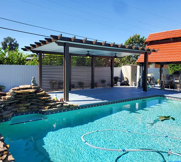 Aluminum pergola materials and profiles